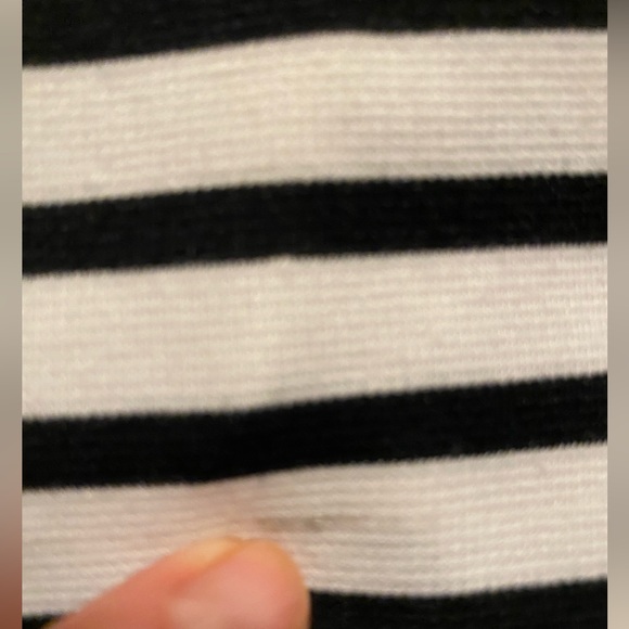 Vita Luna French Striped Flat Front Boating Shorts Black White Buttons M - Picture 9 of 13